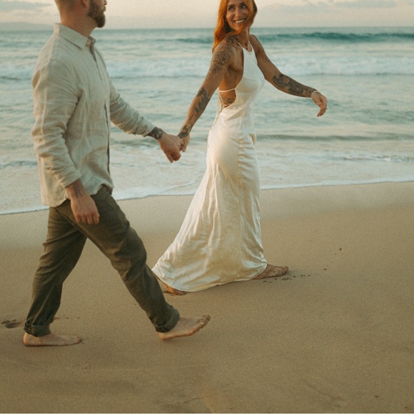 Reformation Ivory Silk Wedding Dress - Picture 9 of 10